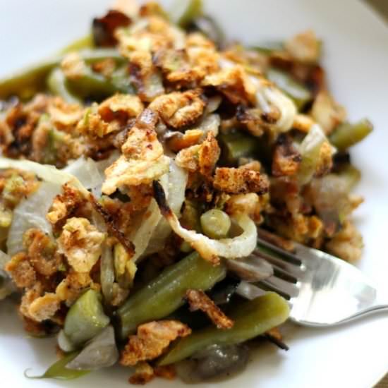 Healthy GF/V Green Bean Casserole