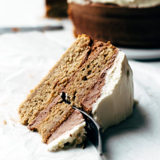 Banana Cake & Nutella Frosting