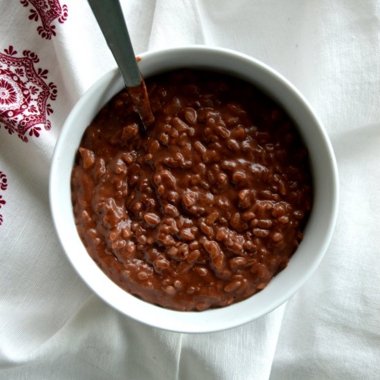 Dairy-Free Chocolate Rice Pudding