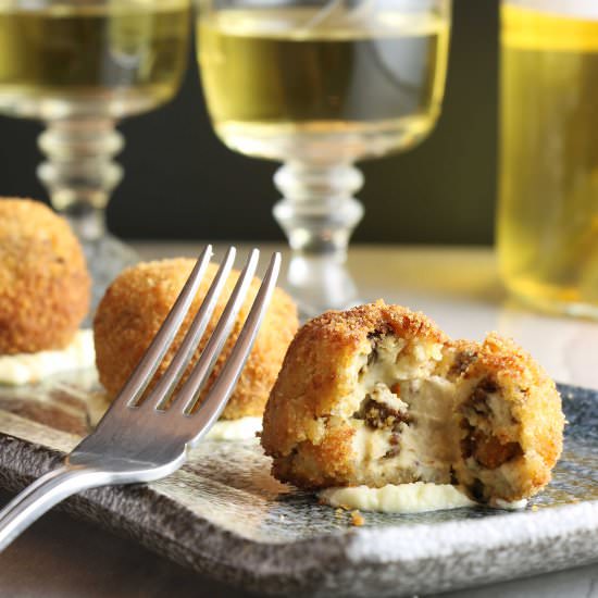 Vegan Cheezy Chorizo Croquettes