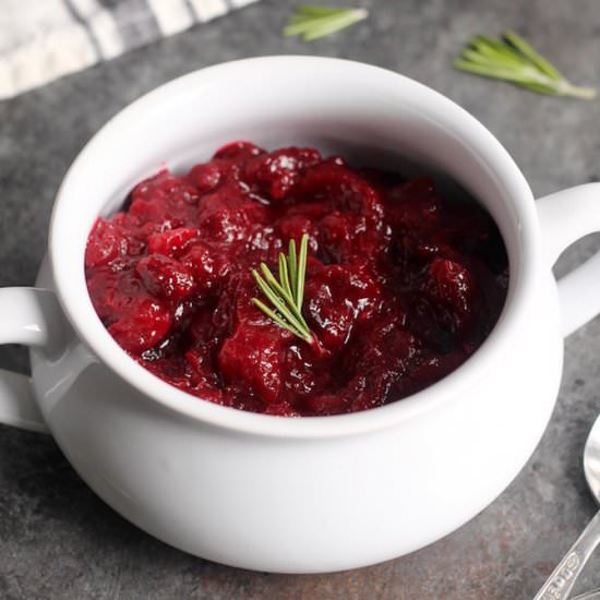 Orange Bourbon Cranberry Sauce