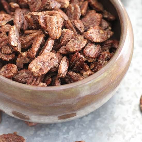 Cinnamon Sugar Candied Pecans