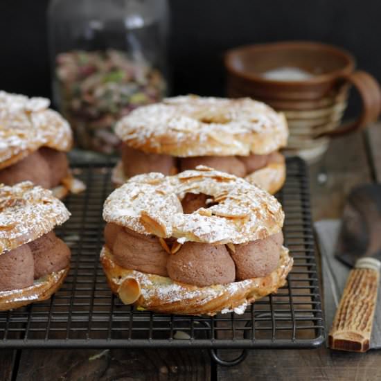 Chocolate and Almond Paris Brest