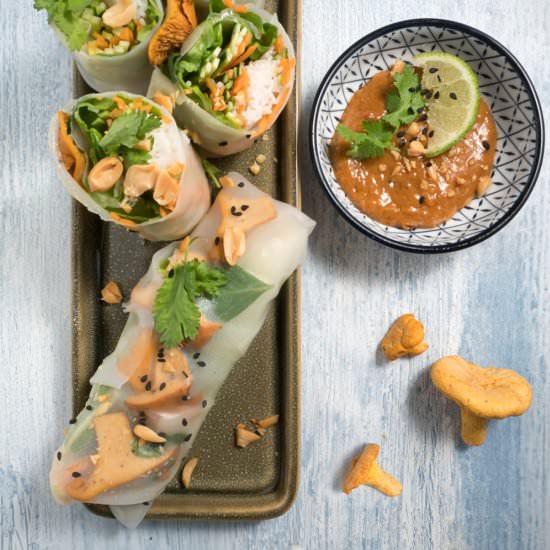 SUMMER ROLLS WITH CHANTERELLES