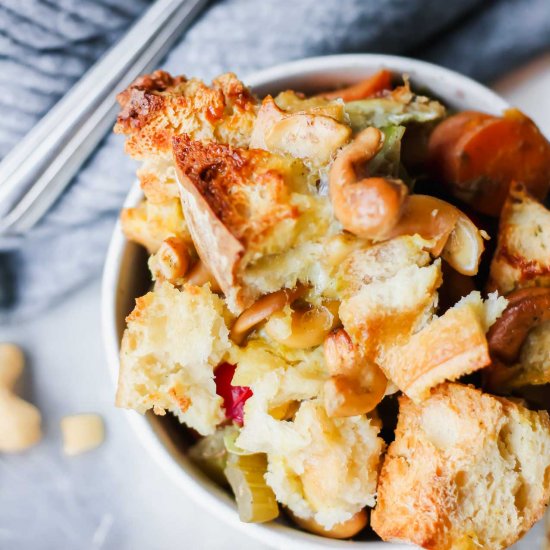 Easy Vegetarian Stuffing w/ Cashews