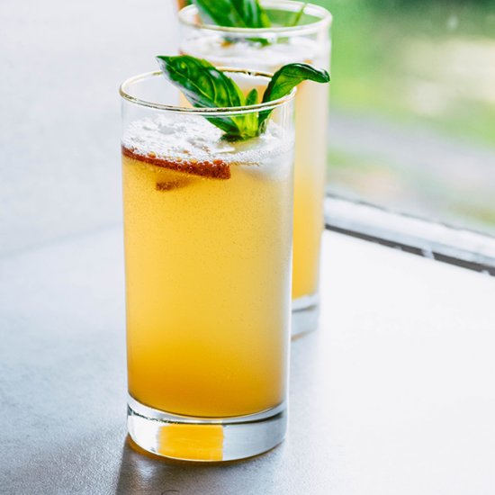 Peach Bourbon Spritzers