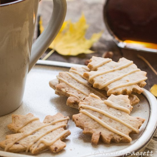 Maple-Pecan Leaf Cookies