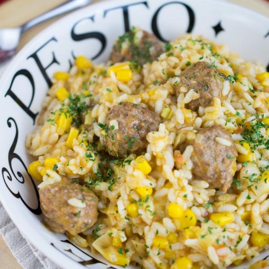 Instant Pot Meatball Risotto