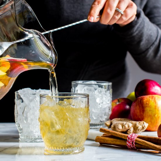 Sparkling Apple Bourbon Sangria