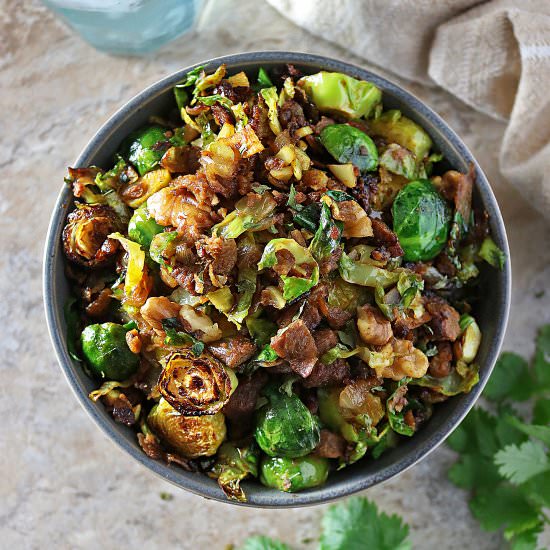 Hearty Brussels Sprouts ‘n Crumbles