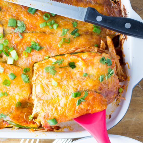 Low Carb Turkey Enchilada Bake