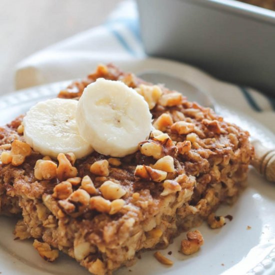 Banana Bread Baked Oatmeal