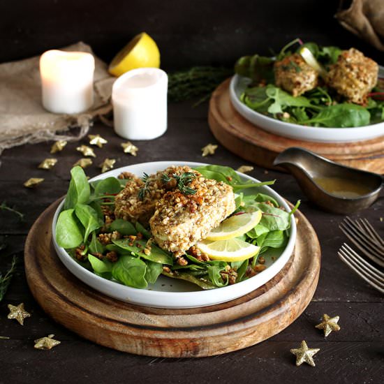 Lemon and Walnut Crusted Tempeh