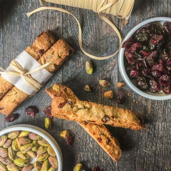 Cranberry & Pistachio Biscotti