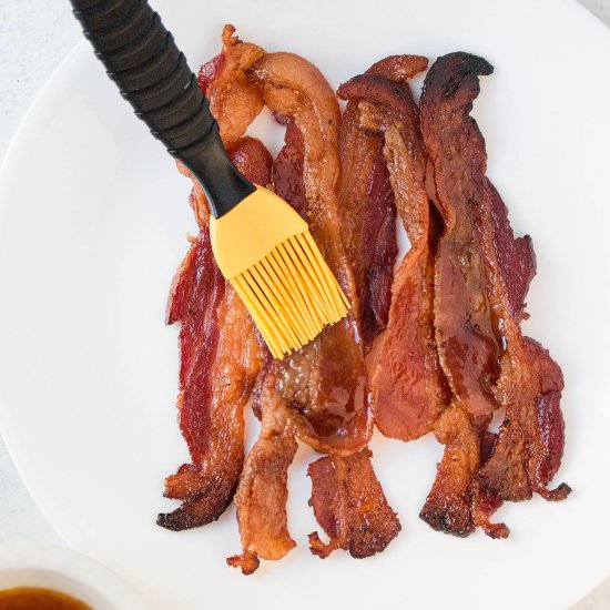 Oven Baked Maple-Soy Candied Bacon