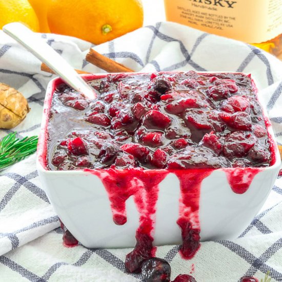 Boozy Spiced Cranberry Sauce