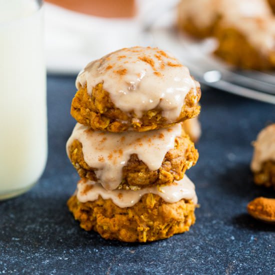 Pumpkin Maple Oatmeal Cookies