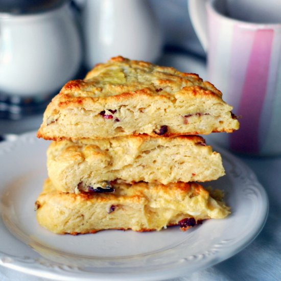 Cranberry Ricotta Scones