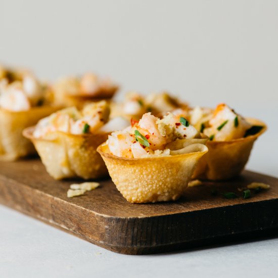 Shrimp & Tofu Wonton Cups