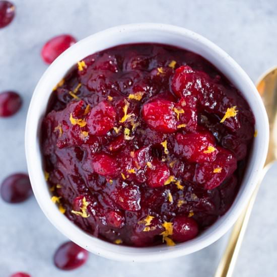 Three Ingredient Cranberry Sauce