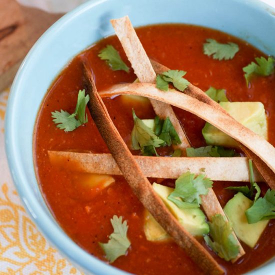 Leftover Turkey Tortilla Soup