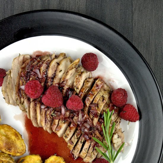 Rosemary Chicken & Raspberry Glaze