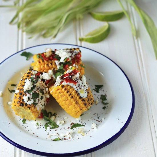 Grilled Sweet Corn with Sumac