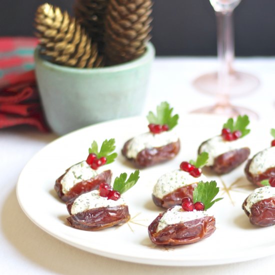 Herbed Goat Cheese Stuffed Dates