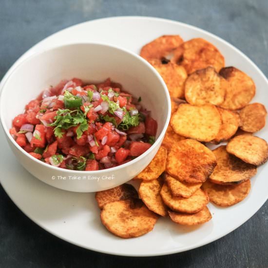 Oven-baked Sweet Potato Chips