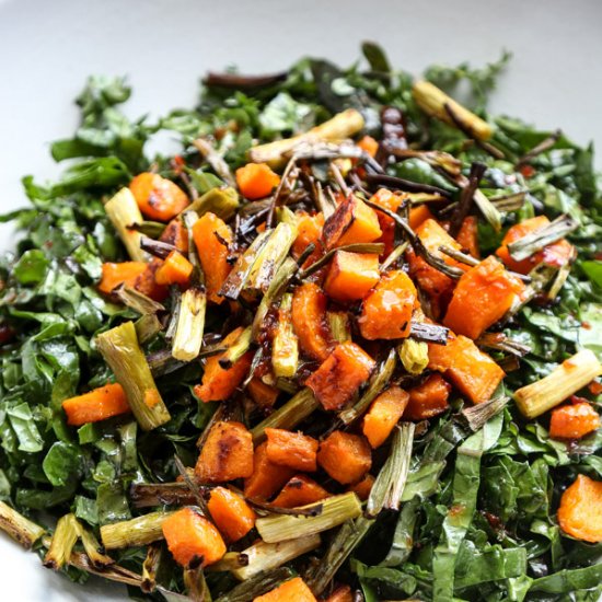 Kale Salad with Roasted Squash