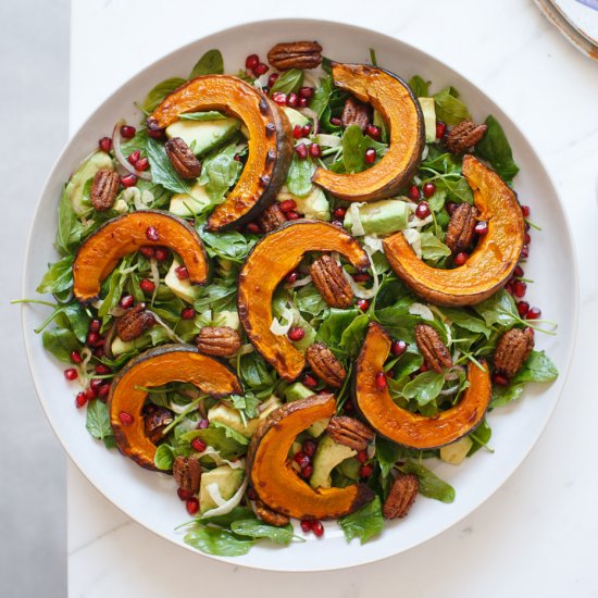 Kabocha Salad + Maple Pecans