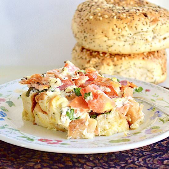 Everything Bagel and Lox Casserole