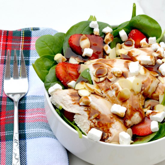 Simple Strawberry Spinach Salad