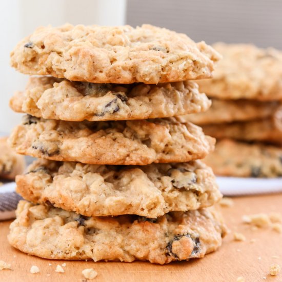 Oatmeal Coconut Raisin Cookies