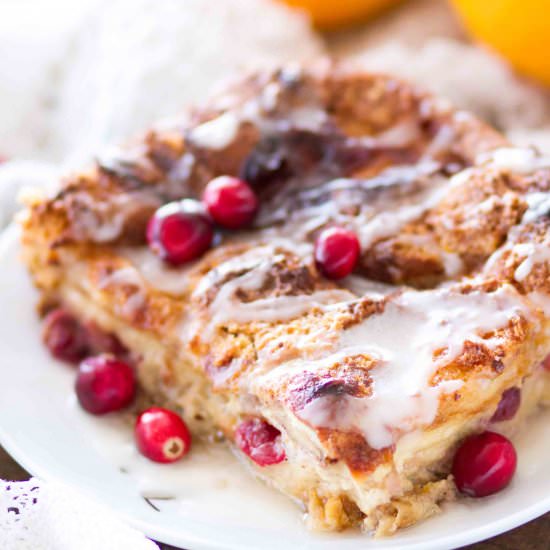 Cranberry Orange Bread Pudding