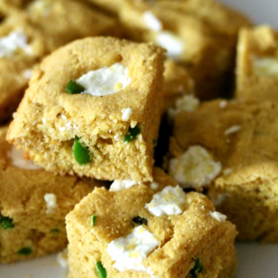 Green Chili Goat Cheese Cornbread