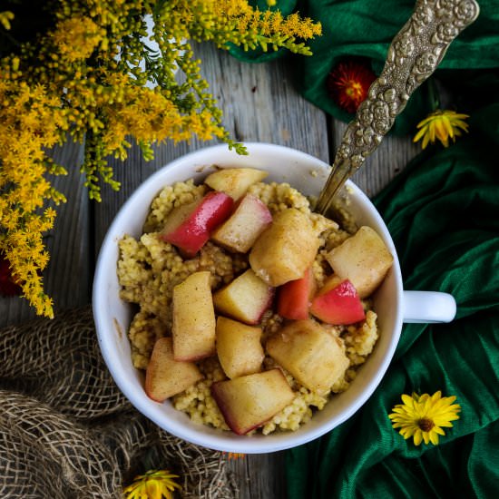 Spiced Apple Honey Millet Porridge