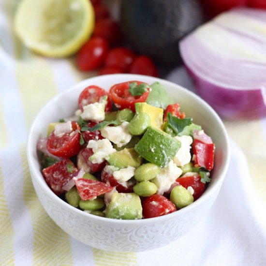 Edamame Salsa with Feta and Avocado