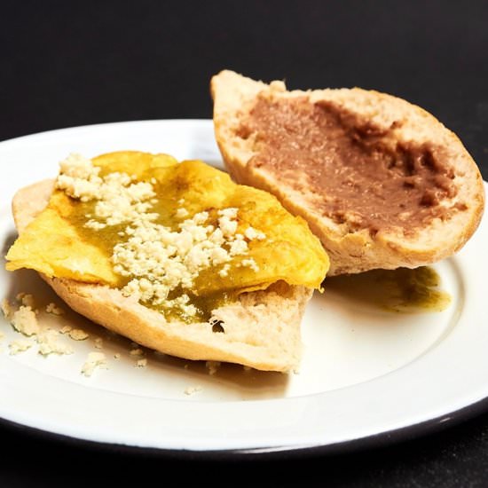 Breakfast Egg Torta and Salsa Verde