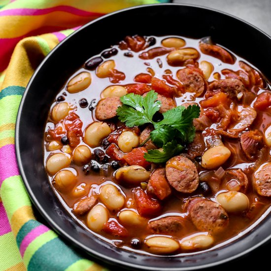 Chorizo, Beans and Tomato Soup