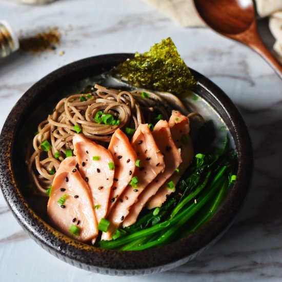 Poached Salmon Soba