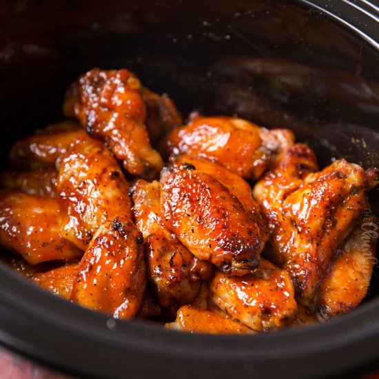 Slow Cooker Honey Buffalo Wings