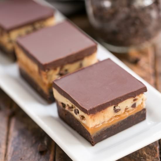 Cookie Dough Billionaire Bars