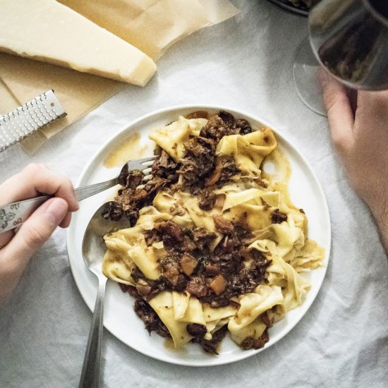 Braised Beef Cheek Ragu Strapponi