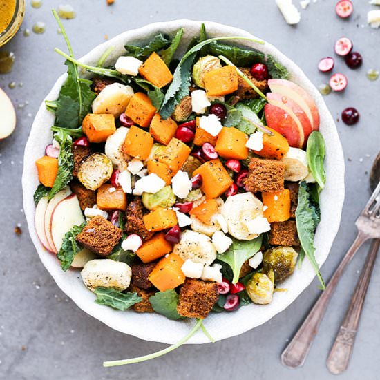 Autumn Harvest Panzanella Salad