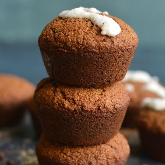 Almond Flour Gingerbread Muffins