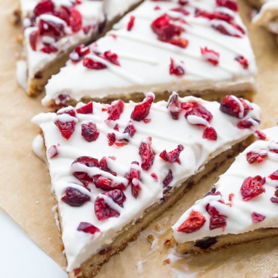 cranberry bliss bars (paleo/vegan)