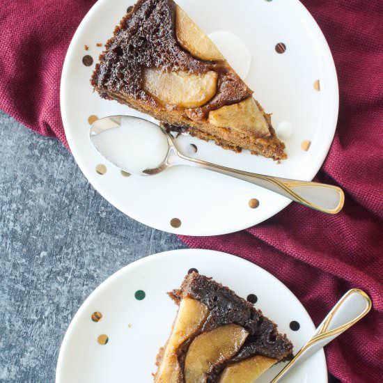 Spiced Pear Upside Down Cake