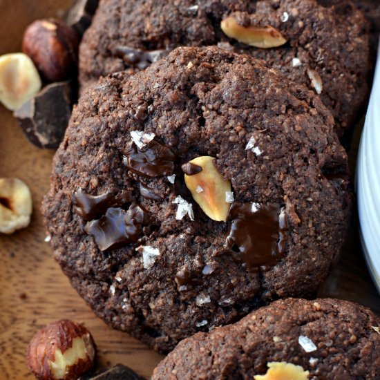 Vegan Chocolate Hazelnut Cookies