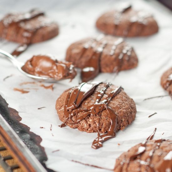 Flourless Filled Nutella Cookies